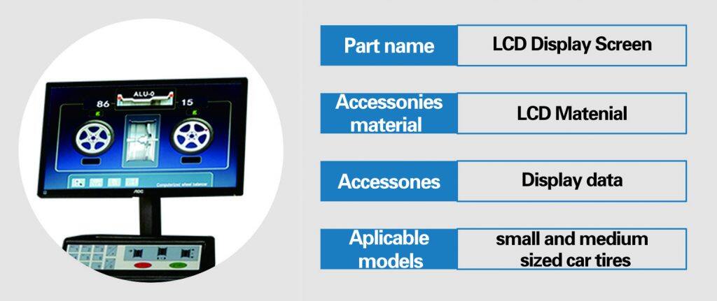 Wheel balancer LCD display screen